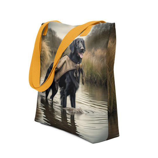 Tote bag-Flat-Coated Retriever