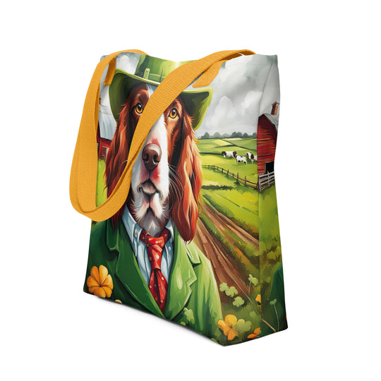 Tote bag-Irish Red and White Setter V2