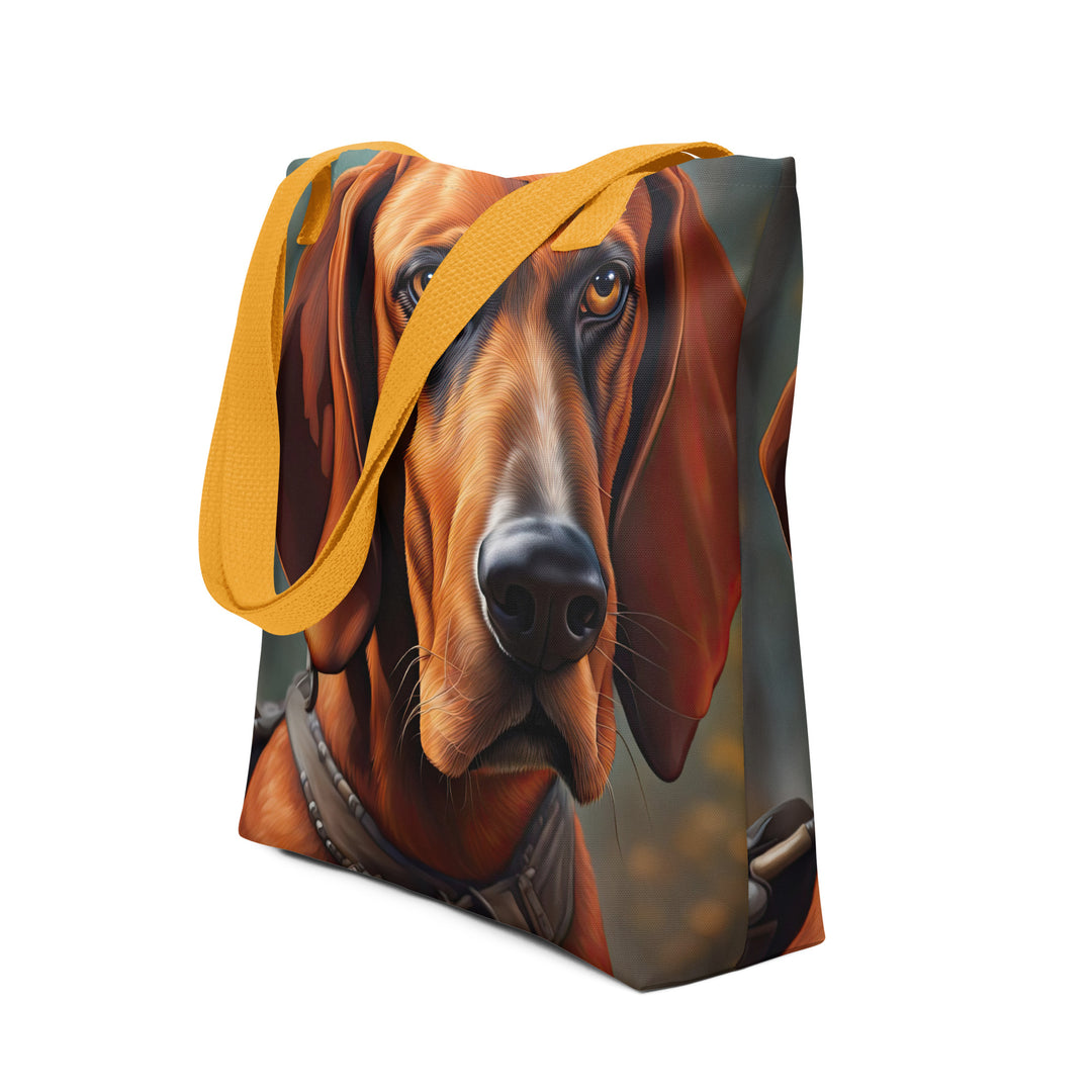 Tote bag-Redbone Coonhound