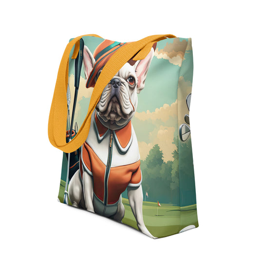 Tote bag- French Bulldog Golfer