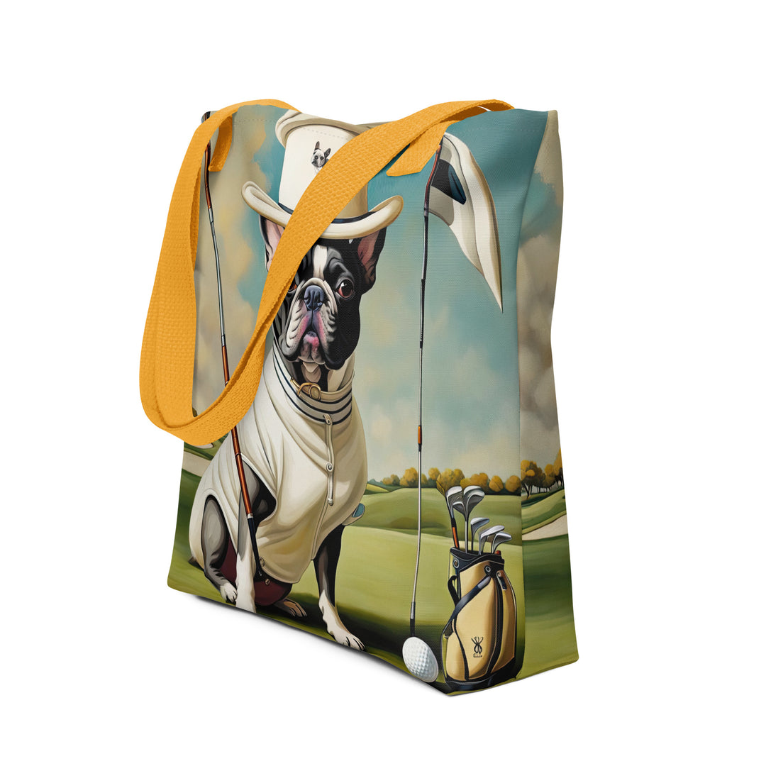 Tote bag-French Bulldog Golfer V4