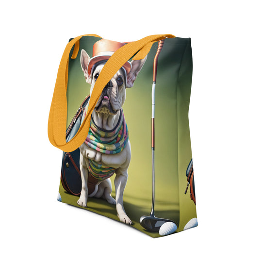 Tote bag-French Bulldog Golfer V5