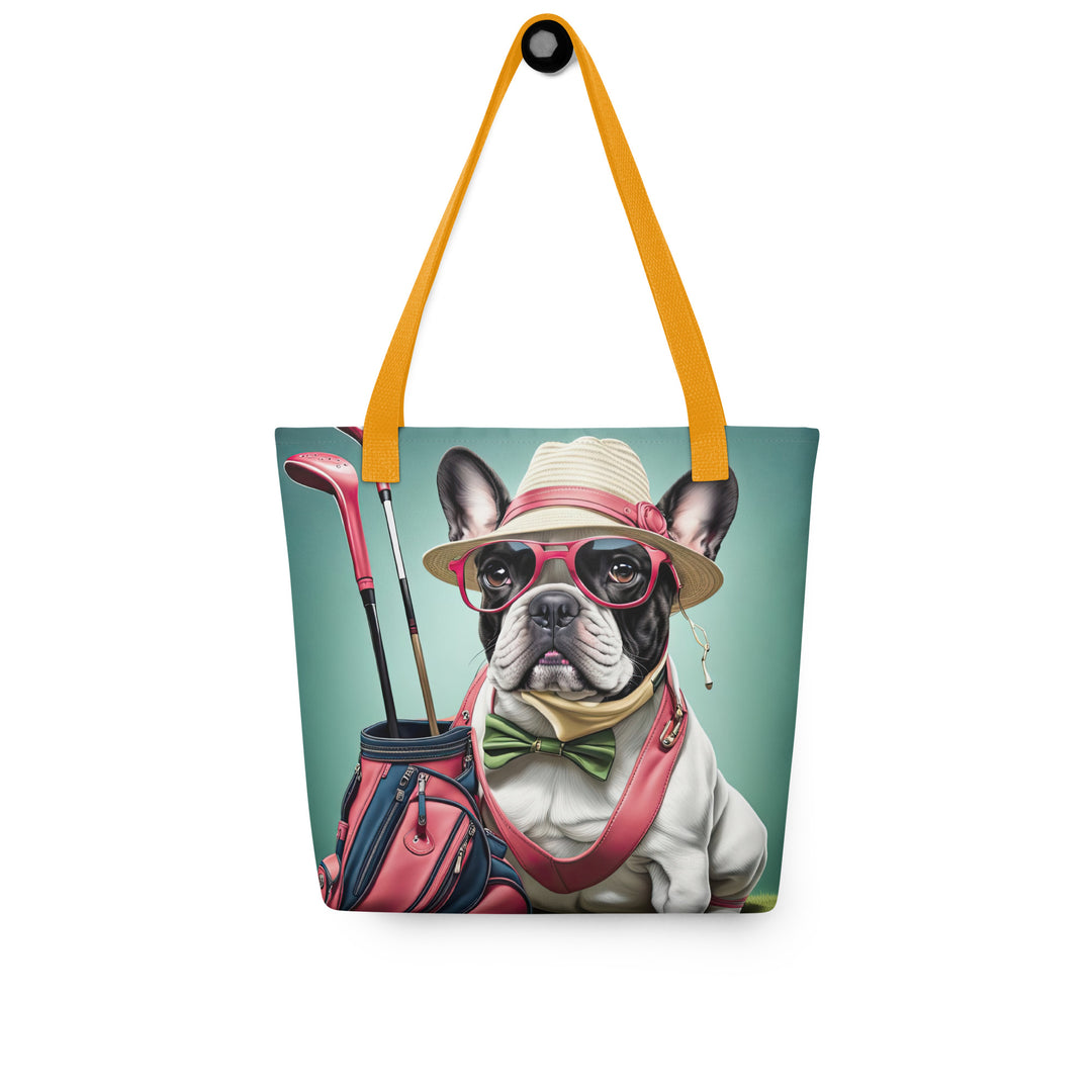 Tote bag-French Bulldog Golfer V6