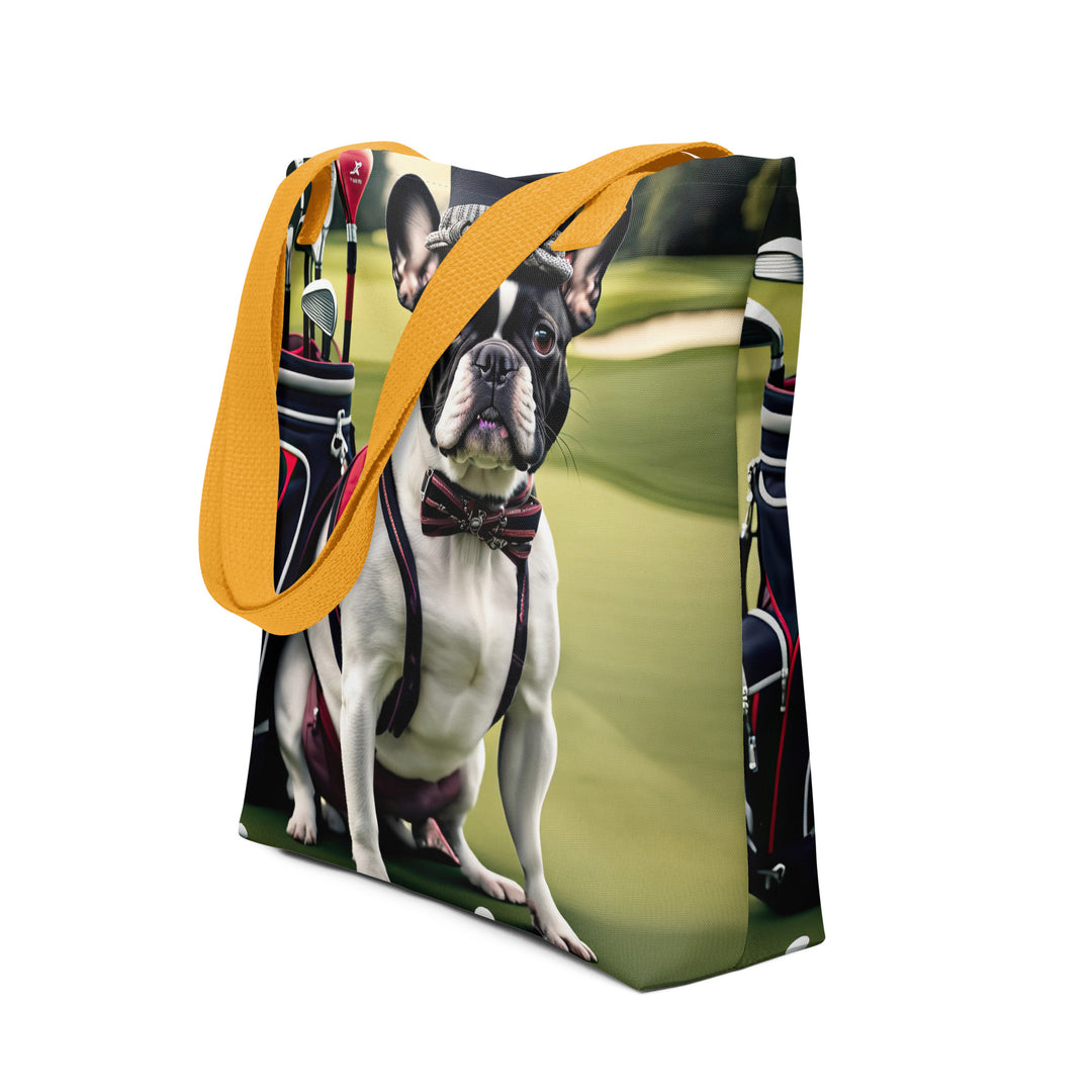 Tote bag-French Bulldog Golfer V10