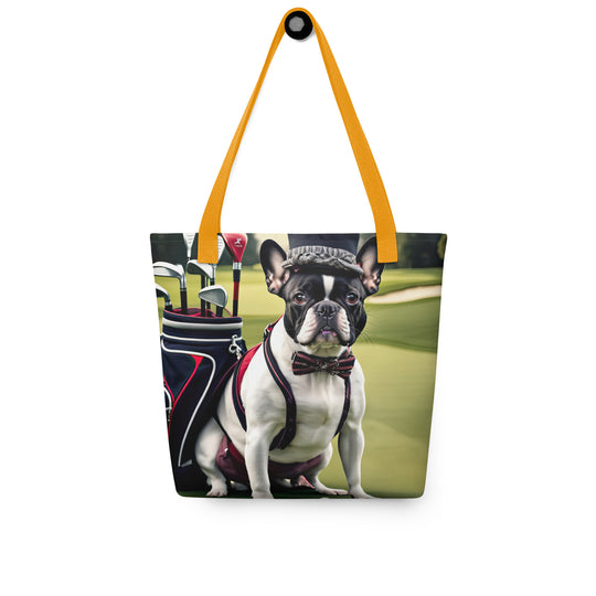 Tote bag-French Bulldog Golfer V10