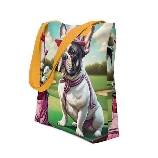 Tote bag-French Bulldog Golfer V13