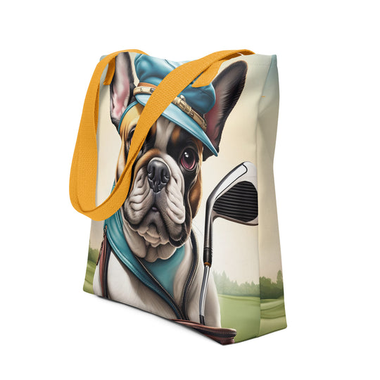 Tote bag-French Bulldog Golfer V18