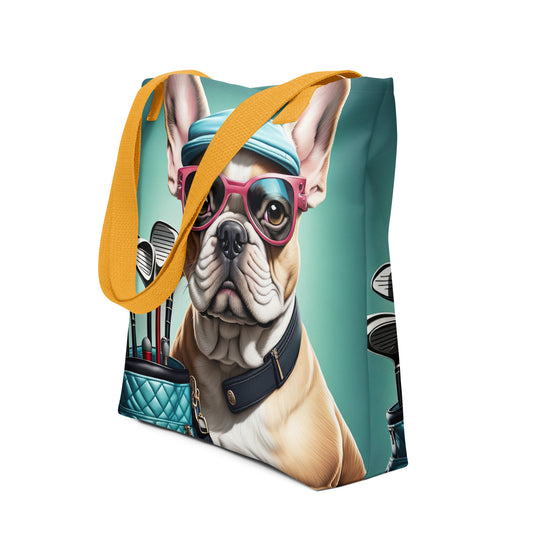 Tote bag-French Bulldog Golfer V19