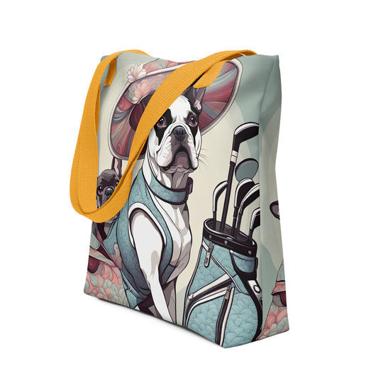 Tote bag-French Bulldog Golfer V21