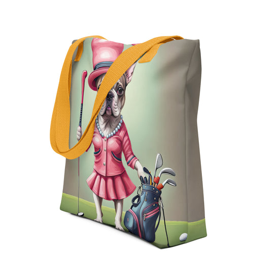 Tote bag-French Bulldog Golfer V24