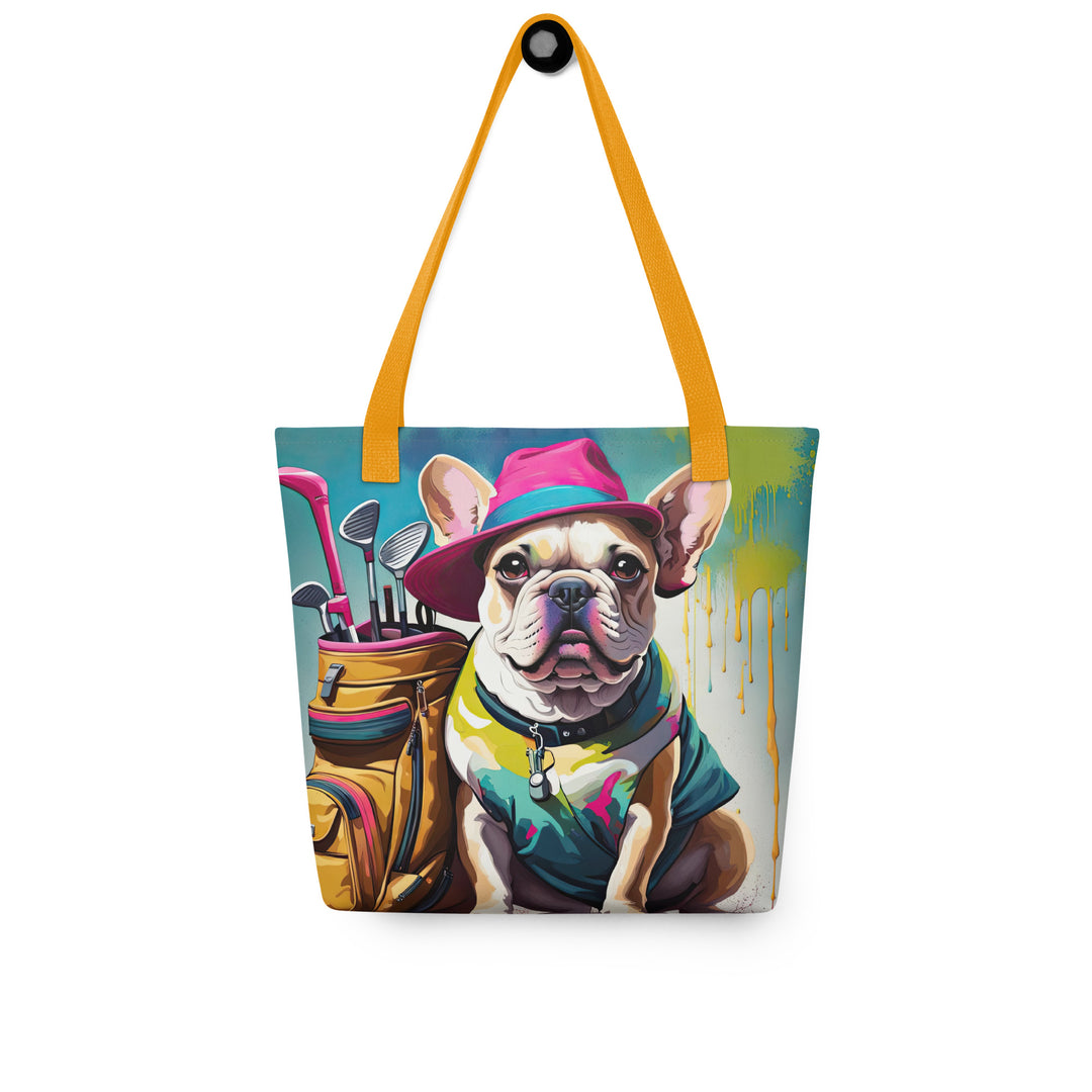 Tote bag-French Bulldog Golfer V25