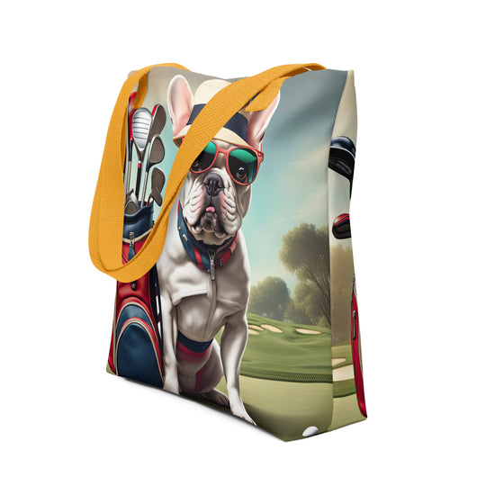 Tote bag-French Bulldog Golfer V27