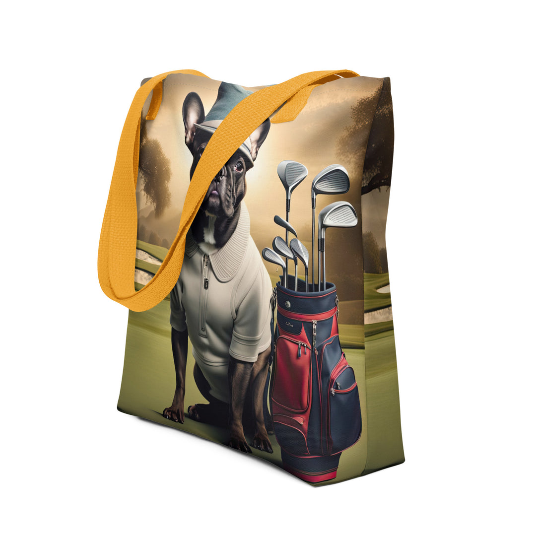 Tote bag-French Bulldog Golfer V28