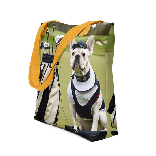 Tote bag-French Bulldog Golfer V30