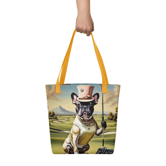 Tote bag-French Bulldog Golfer V31