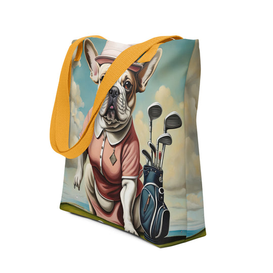 Tote bag-French Bulldog Golfer V33