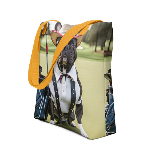 Tote bag-French Bulldog Golfer V34