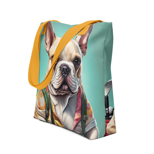 Tote bag-French Bulldog Golfer V37