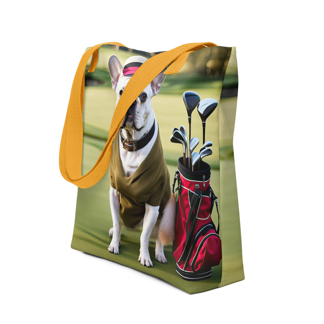 Tote bag-French Bulldog Golfer V39