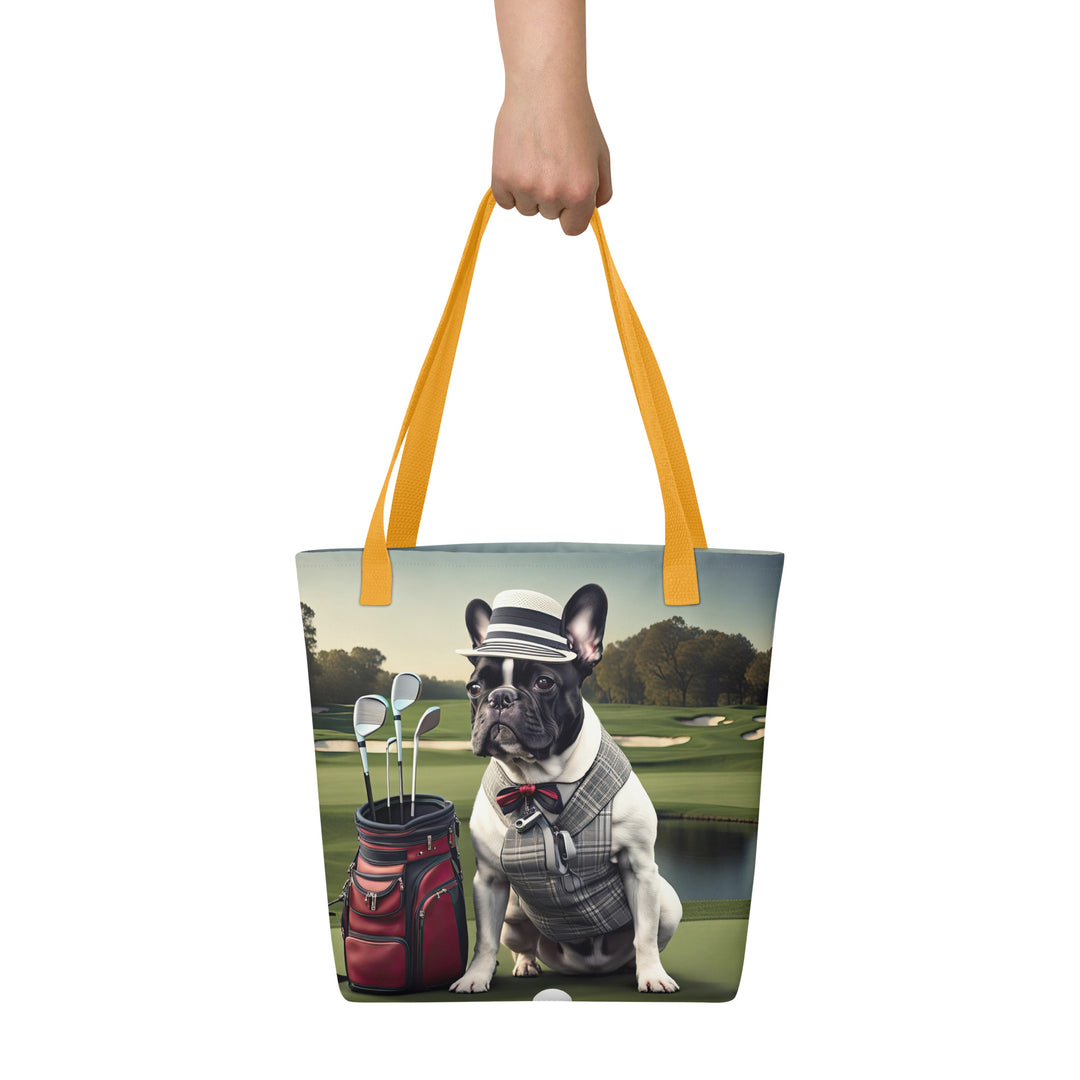 Tote bag-French Bulldog Golfer V45