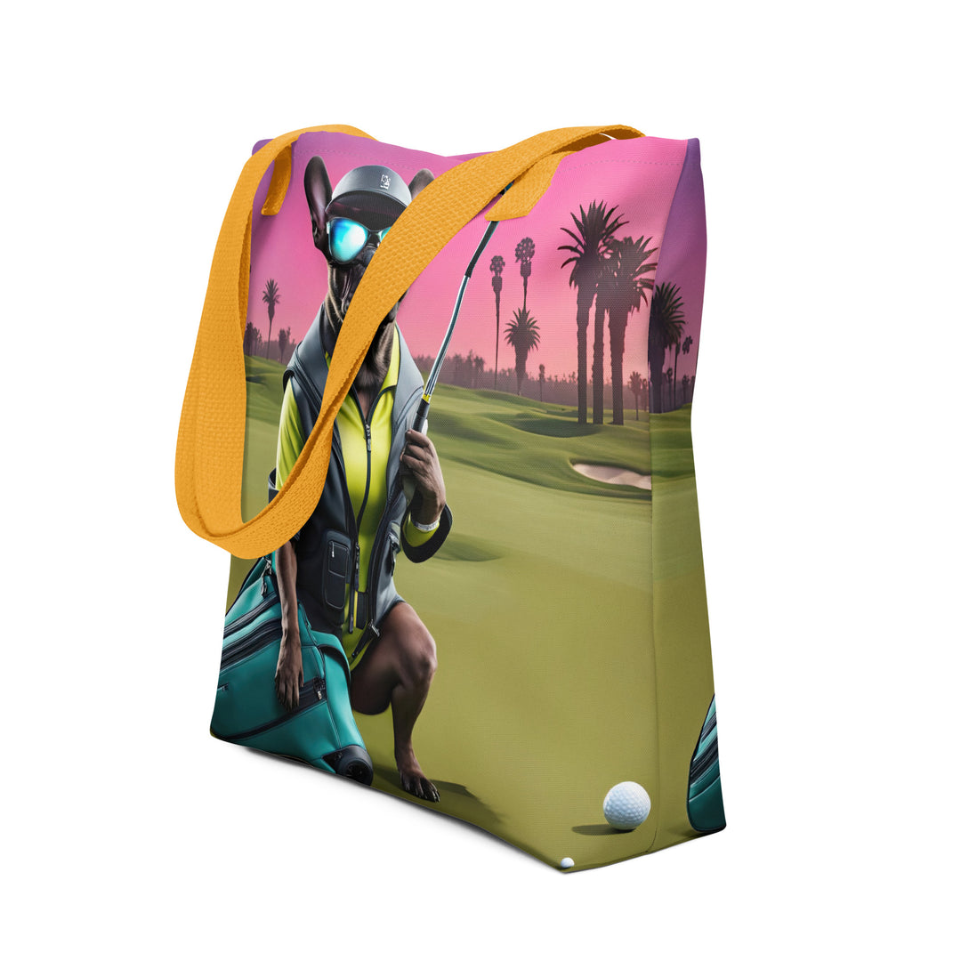 Tote bag-French Bulldog Golfer V46