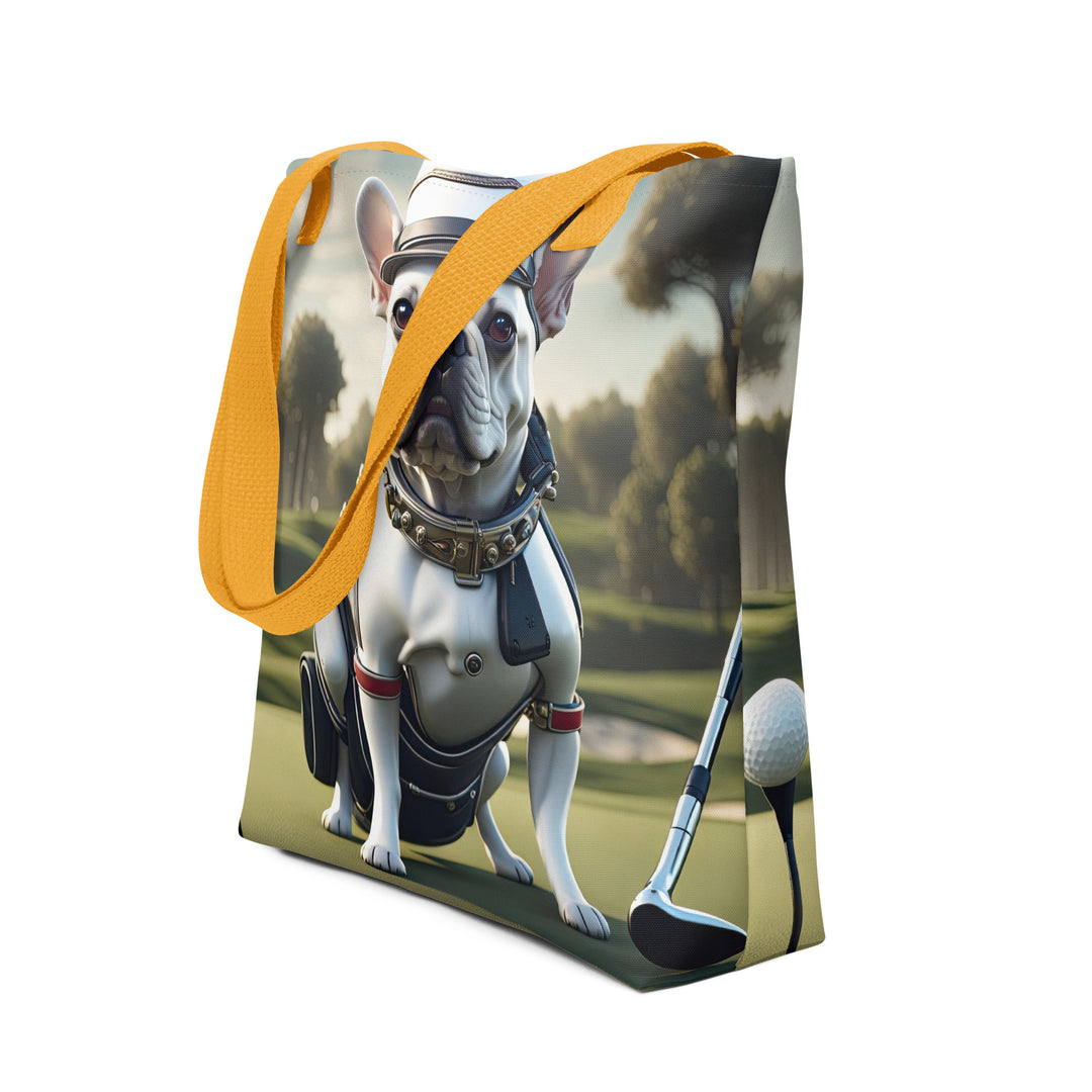 Tote bag-French Bulldog Golfer V51`