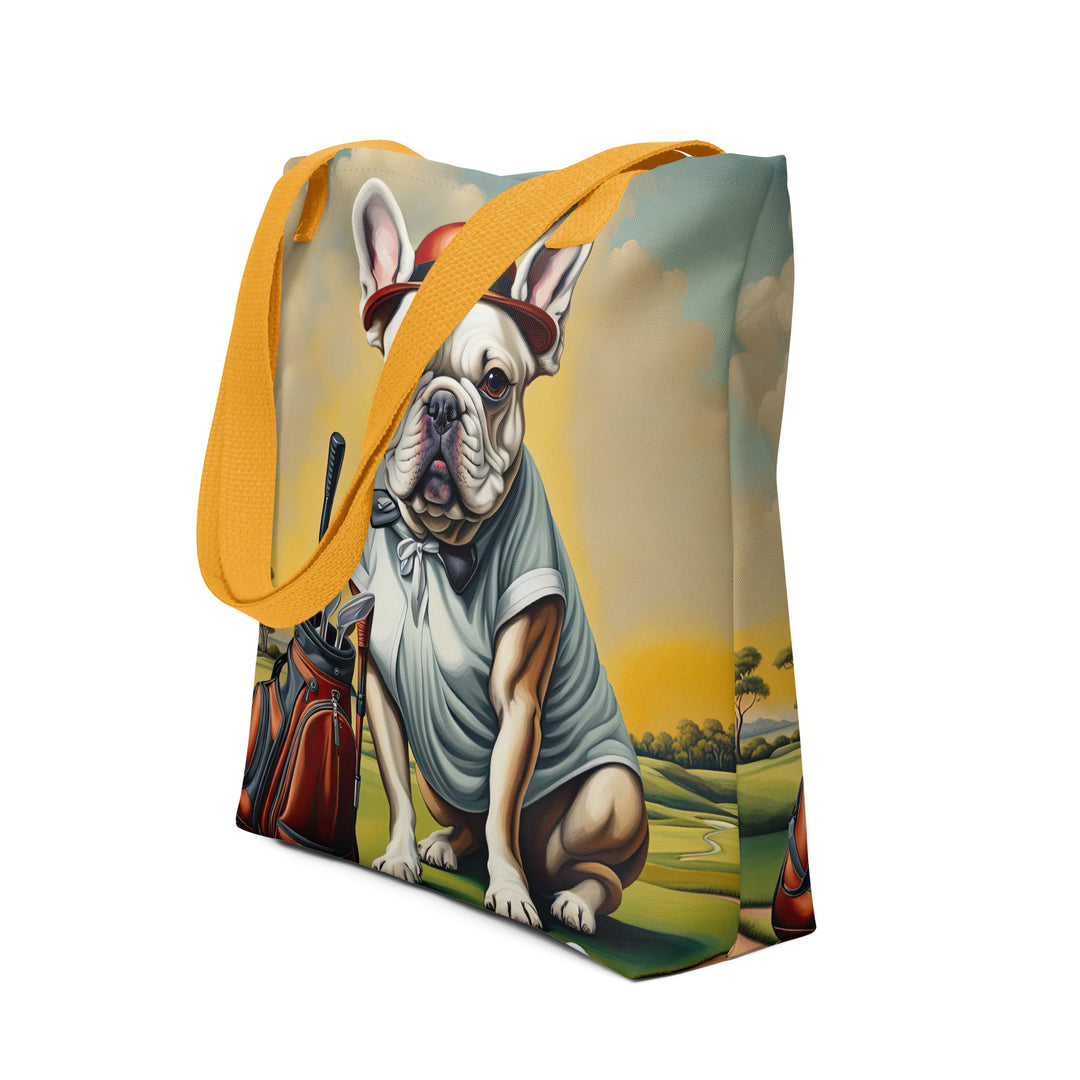 Tote bag-French Bulldog Golfer  V54