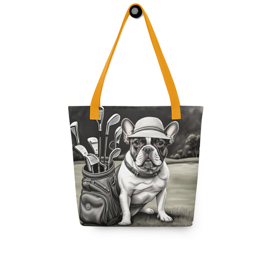 Tote bag-French Bulldog Golfer V58