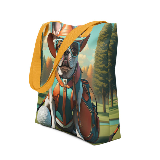 Tote bag-French Bulldog Golfer V60