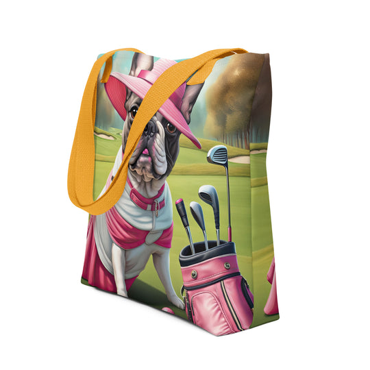 Tote bag-French Bulldog Golfer V61