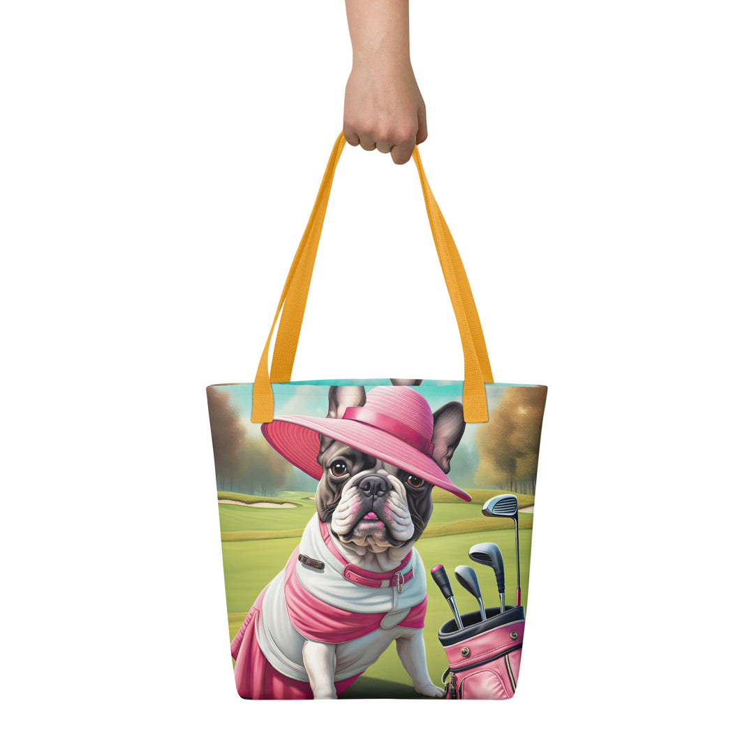 Tote bag-French Bulldog Golfer V61