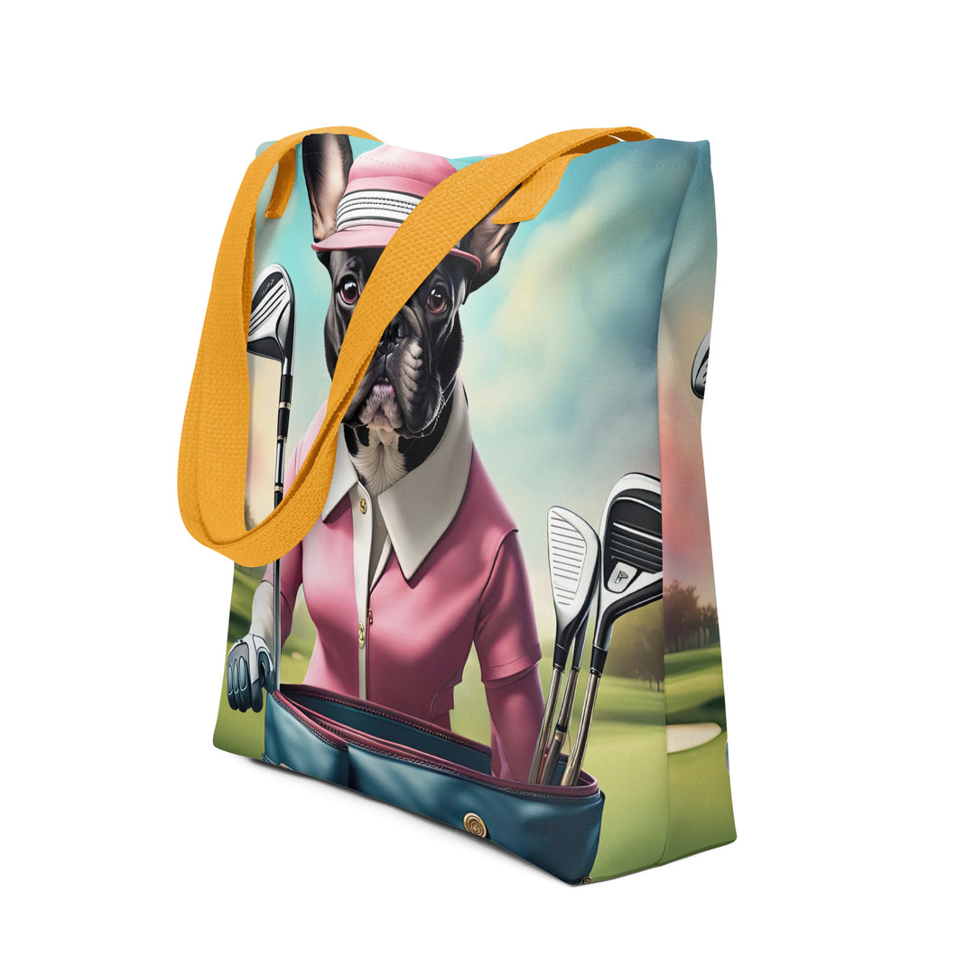 Tote bag-French Bulldog Golfer V63