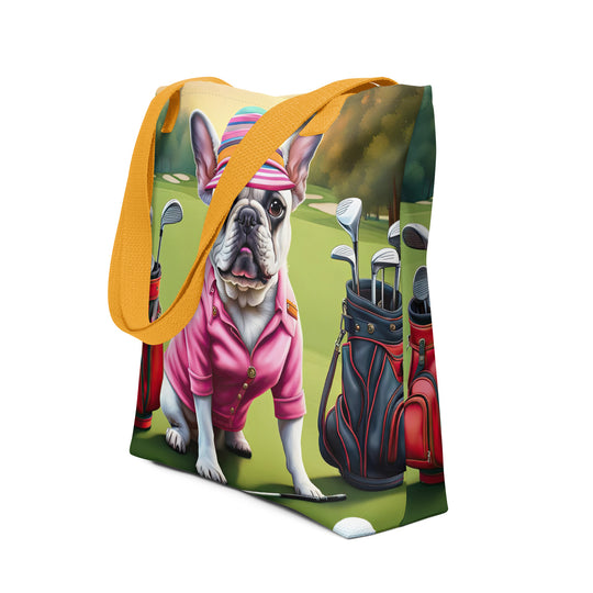 Tote bag-French Bulldog Golfer V65