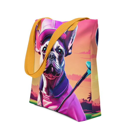 Tote bag-French Bulldog Golfer V67