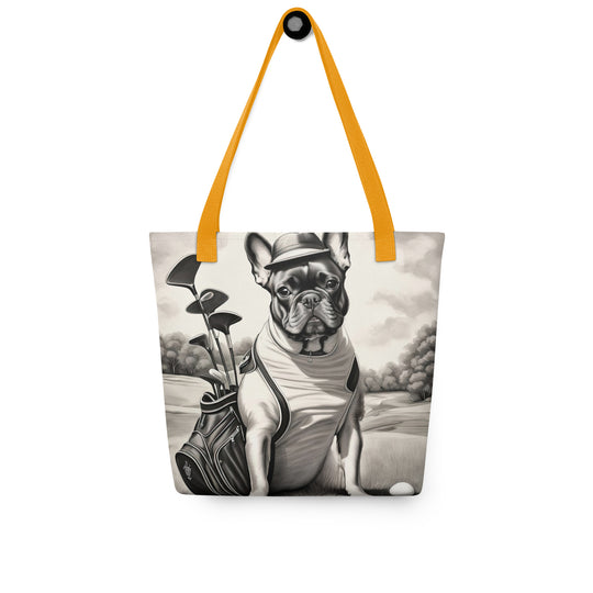 Tote bag-French Bulldog Golfer V70