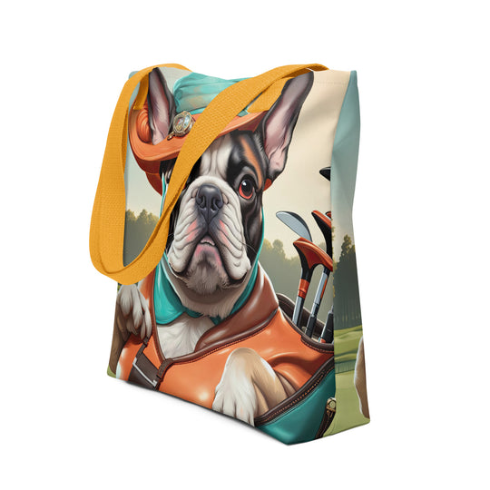 Tote bag-French Bulldog Golfer V71