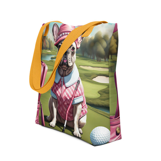 Tote bag-French Bulldog Golfer V73