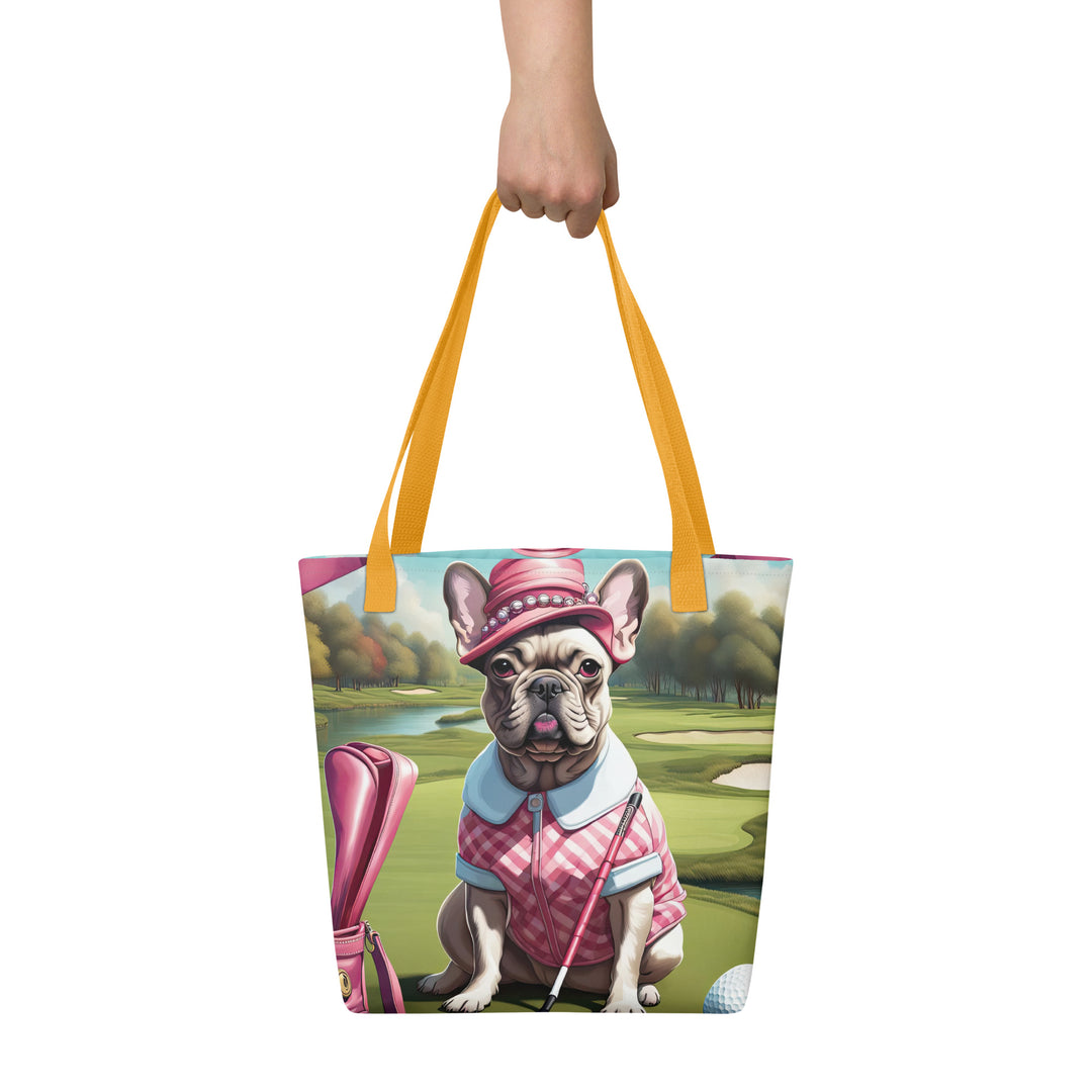 Tote bag-French Bulldog Golfer V73