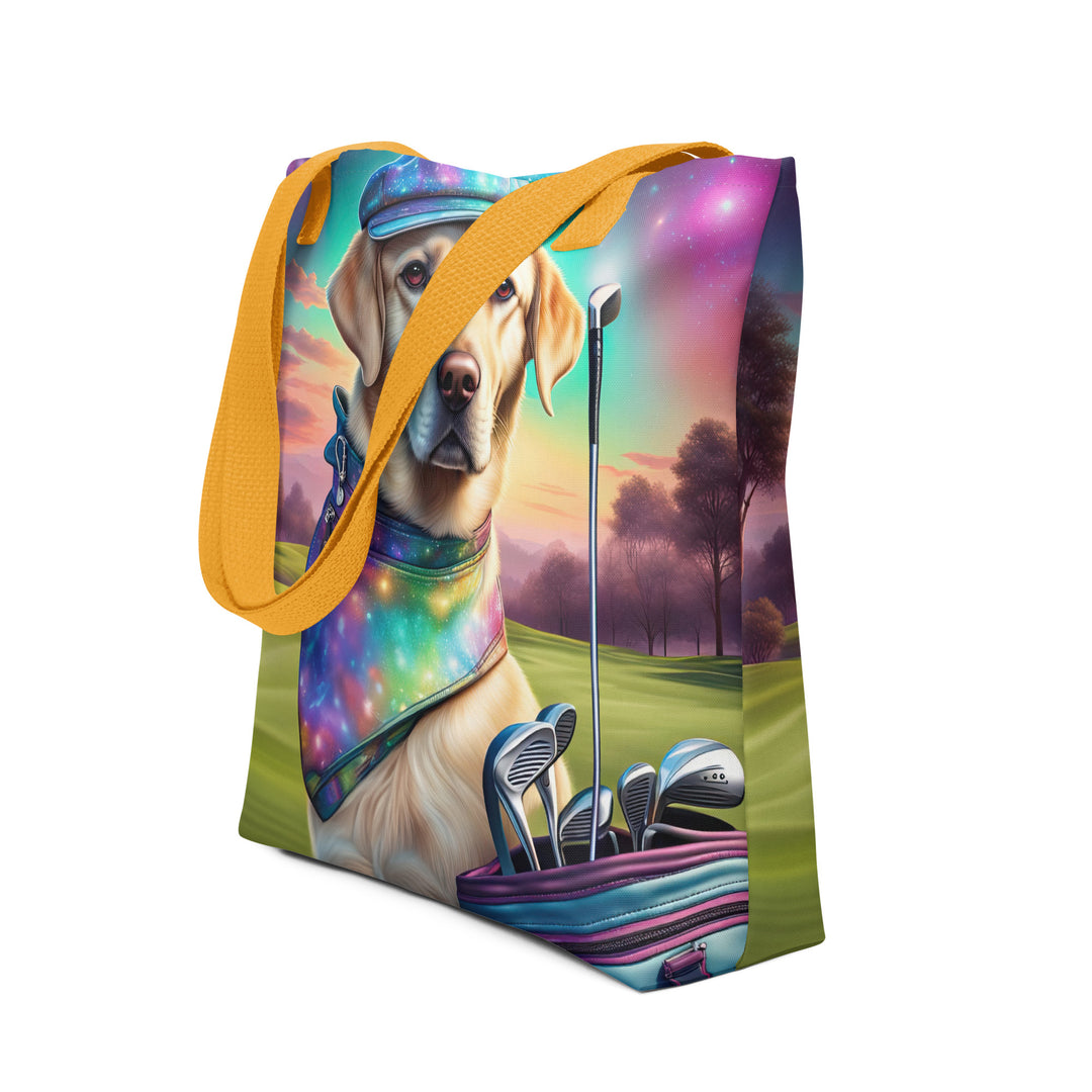 Tote bag-Labrador Retriever Golfer V6