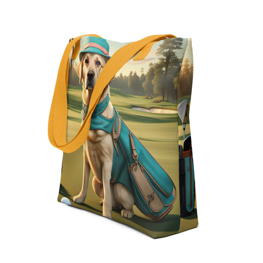 Tote bag-Labrador Retriever Golfer V7