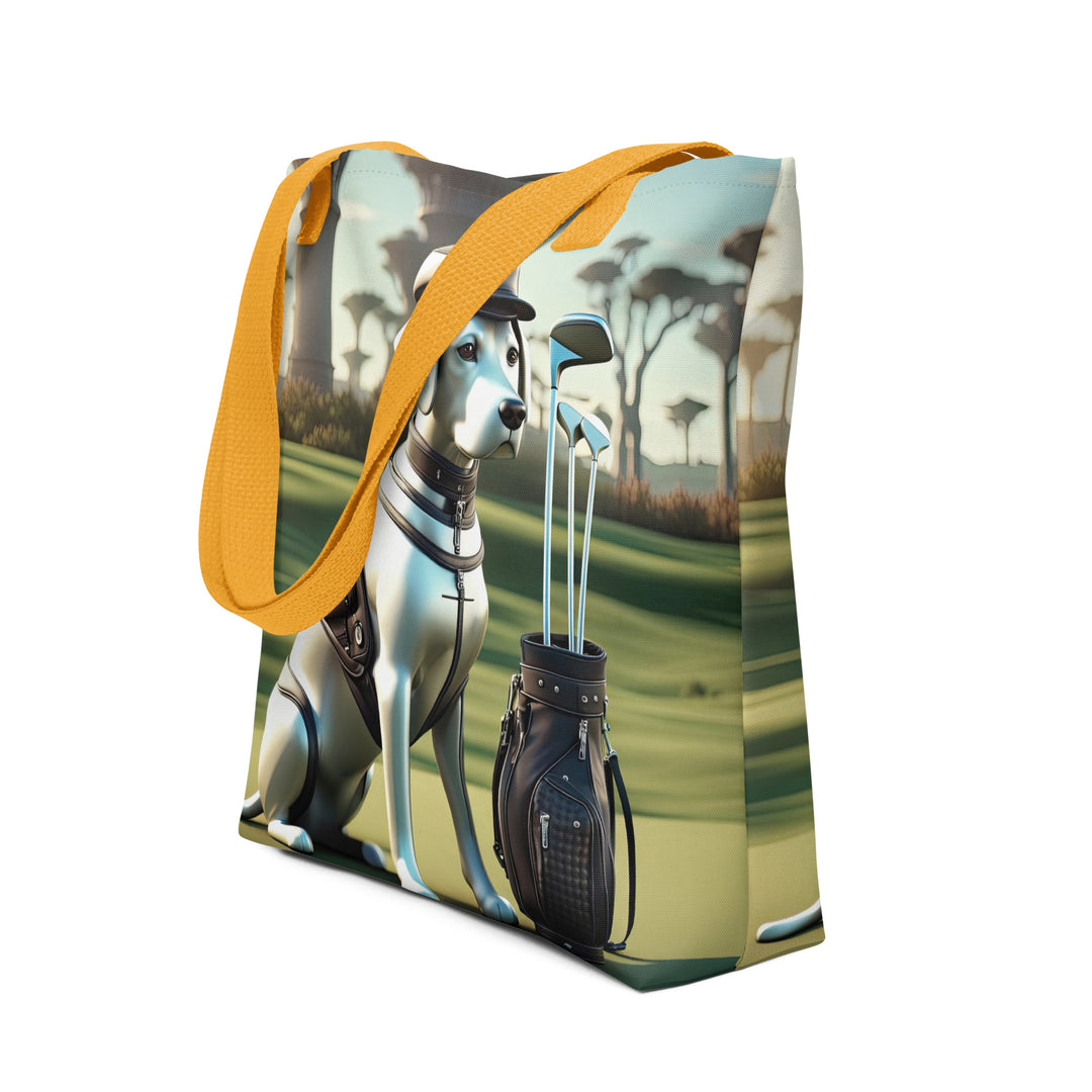 Tote bag-Labrador Retriever Golfer V9