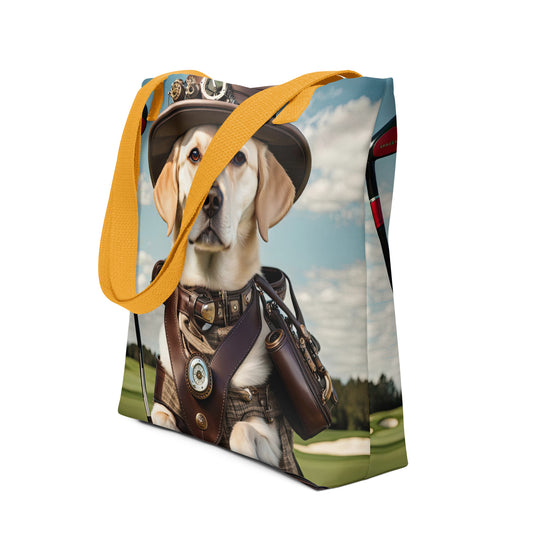 Tote bag-Labrador Retriever Golfer V10