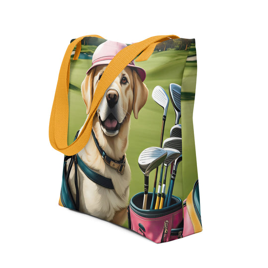 Tote bag- Labrador Retriever Golfer V11