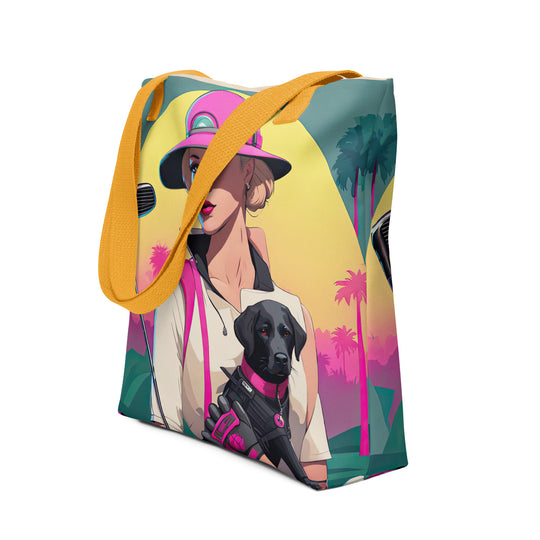 Tote bag-Labrador Retriever Golfer V13