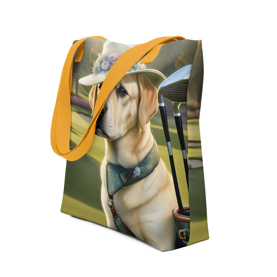 Tote bag-Labrador Retriever Golfer V12