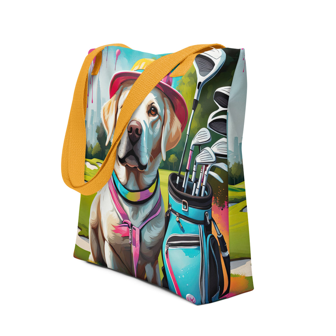 Tote bag-Labrador Retriever Golfer V14