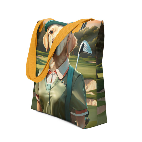 Tote bag-Labrador Retriever Golfer V15