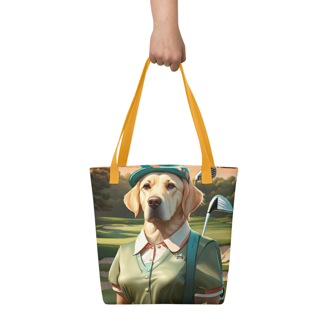 Tote bag-Labrador Retriever Golfer V15