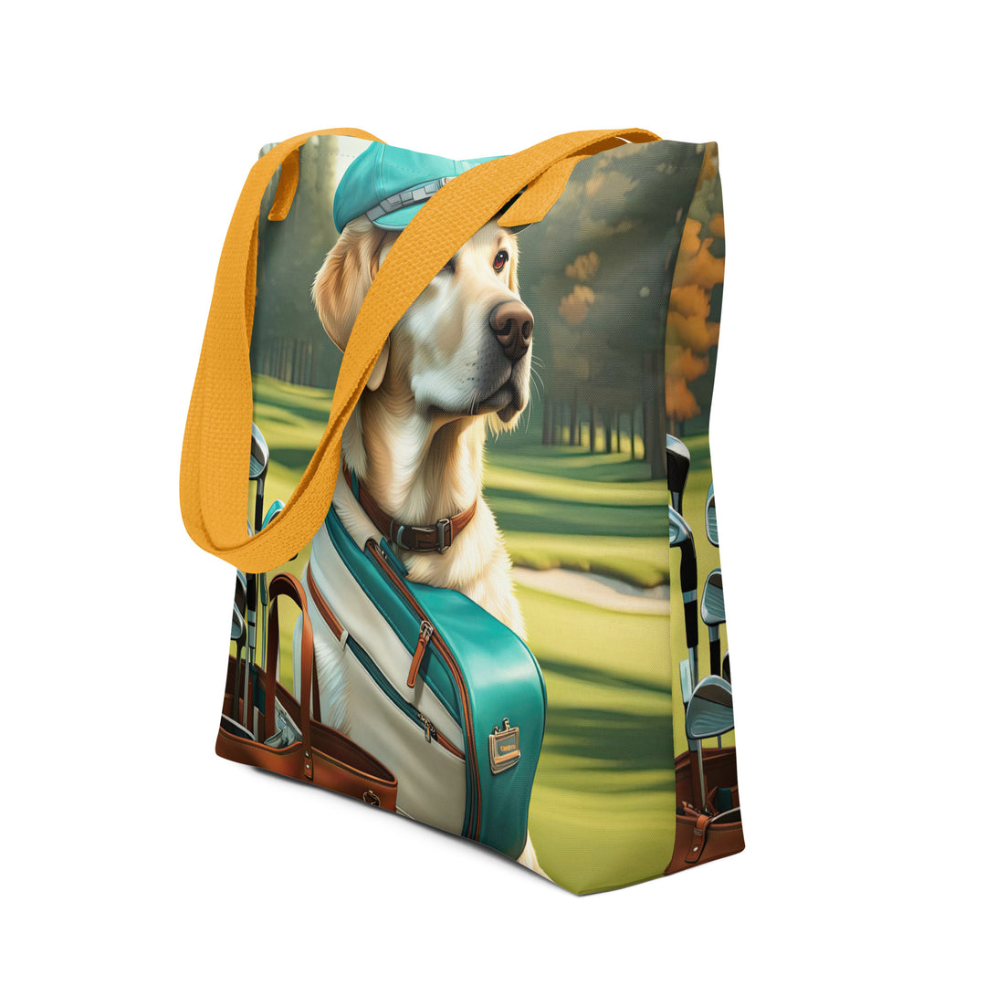 Tote bag-Labrador Retriever Golfer V16