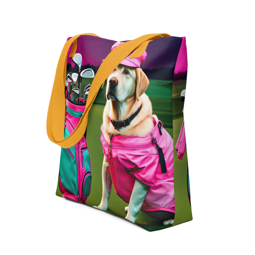 Tote bag-Labrador Retriever Golfer V18